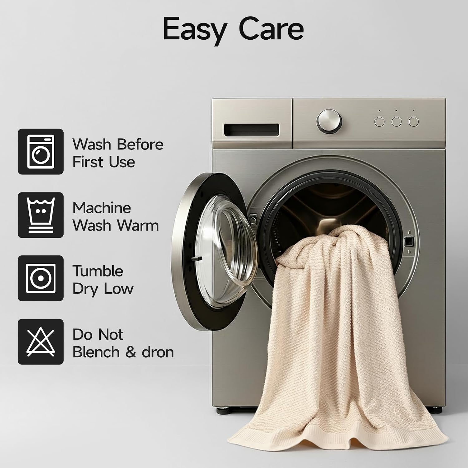 Luxury Bath Towel Set of 8, 100% Cotton Bathroom Towels Set with 2 Bath Towels, 2 Hand Towels, 4 Washcloths, Ultra Soft Highly Absorbent Towels for Bathroom, Gym, Hotel, Spa, Brown