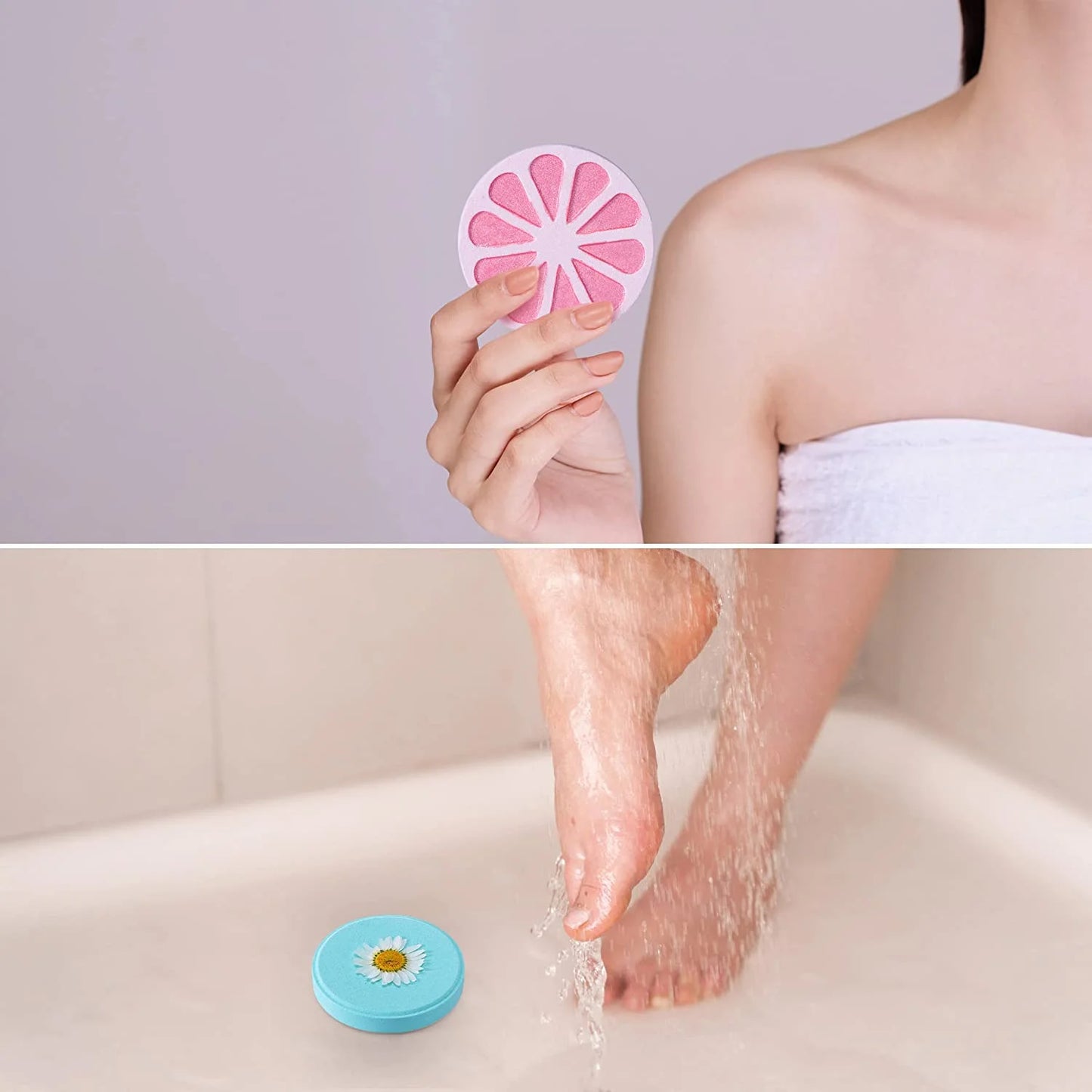 Shower Steamers 8 Pack, Lavender Purple Shower Steamers Aromatherapy Bath Tablets Set, Shower Bombs Relaxing Self Care Gifts for Women Kids